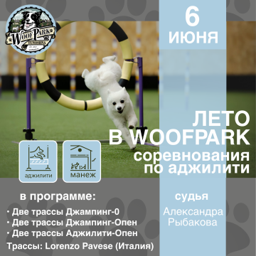 Соревнования по аджилити "Лето в WoofPark"