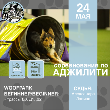 Соревнования по аджилити "WoofPark Бегиннер/Beginner"